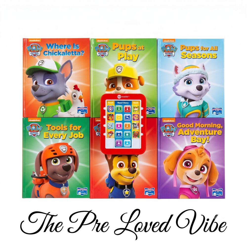 Me Reader Paw Patrol Electronic Interactive Toy Pi Kids Reader Book Lot